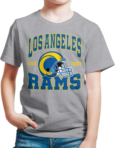 Vista 31 de Junk Food Clothing x NFL - Casco de equipo - Camiseta de manga corta para niños y niñas con licencia oficial de la NFL