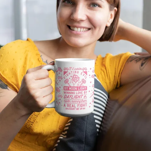 Vista 3 de LookHUMAN Sailor - Taza de café divertida, humor para adultos, tazas de café de cerámica con impresión de doble cara como taza de café de anime