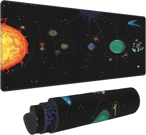 Vista 9 de Space Universe Outer Wilds - Alfombrilla de mouse para juegos, grande, extendida, para computadora, teclado y escritorio completo