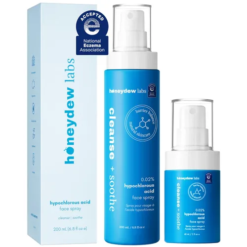 Vista 10 de Spray de ácido hipocloroso – Limpiador facial HOCl probado por dermatólogos para pieles sensibles, propensas al acné e irritadas – Alivia