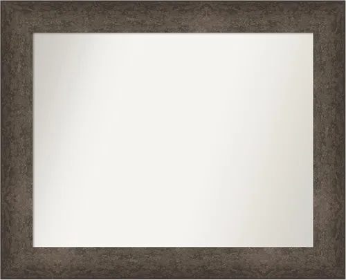 Vista 468 de Amanti Art Espejo de pared personalizado no biselado (25 x 25 pulgadas), marco de bronce acentuado, varios tamaños personalizados, espejo de baño