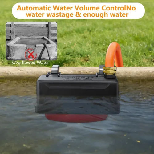 Vista 3 de Válvula de flotador automática de canal de agua para ganado con conector de cobre y cinta PTFE, control automático de nivel de agua, válvulas