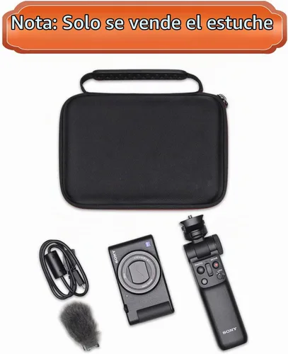 Vista 9 de L LTGEM Estuche para cámara compatible con Sony ZV-1F / ZV-1 / ZV-1 II Vlog Cámara digital, trípode, micrófono y kit de accesorios Vlogger Negro