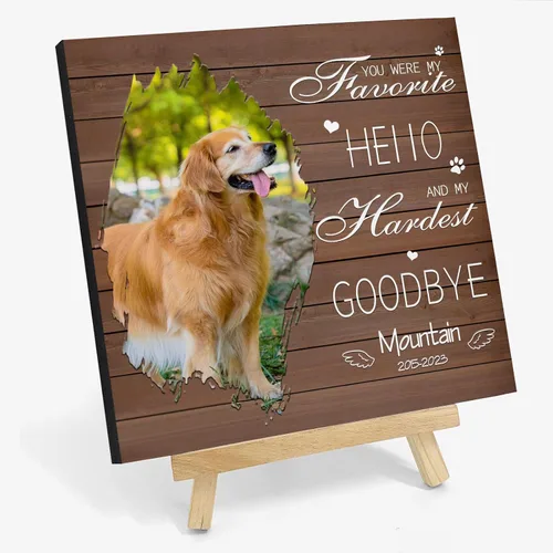 Vista 14 de Marco de fotos de perro personalizado con caballete, regalo conmemorativo personalizado para mascotas para amantes de las mascotas, retrato