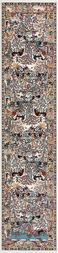 Vista 26 de Unique Loom Narenj Collection - Alfombra de área Birmingham (octágono de 5 pies 1 pulgada, azul/borgoña)