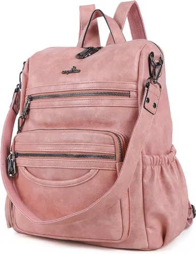 Vista 42 de Bolsos mochila monedero de piel sintética para mujer, bolsas con zíper, mochilas de hombro casuales