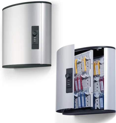 Vista 11 de Durable Caja de seguridad para llaves 18 – Armario de pared con cerradura de combinación para hasta 18 llaves de clip – Bloquea las llaves