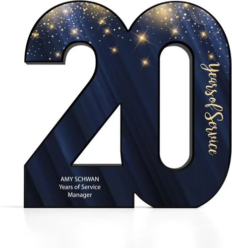 Vista 9 de Baudville Trofeo acrílico negro a todo color - Premio al servicio al empleado - Premio para empleados - Impresión personalizada de hasta tres líneas