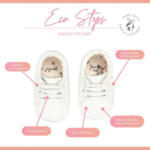 Vista 2 de JuJuBe - Zapatos de bebé de silicona para bebés cuero vegano Eco Steps Sneaks