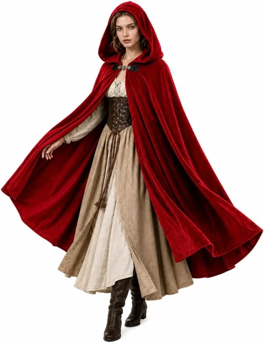 Vista 13 de JPXH Capa medieval con capucha renacentista para hombres y mujeres, disfraz de Halloween Negro