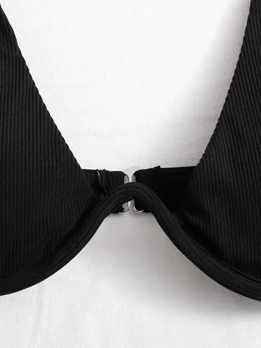 Vista 4 de Verdusa - Traje de baño de 2 piezas para mujer, de corte alto, parte de abajo triangular, para nadar