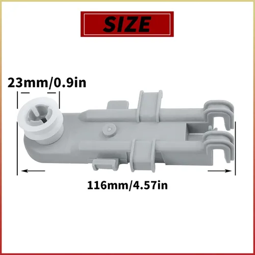 Vista 2 de 2 piezas 8268785 - Pieza de repuesto para rueda de estante superior para lavavajillas Whirlpool KitchenAid, montaje de rueda superior, sustituye a