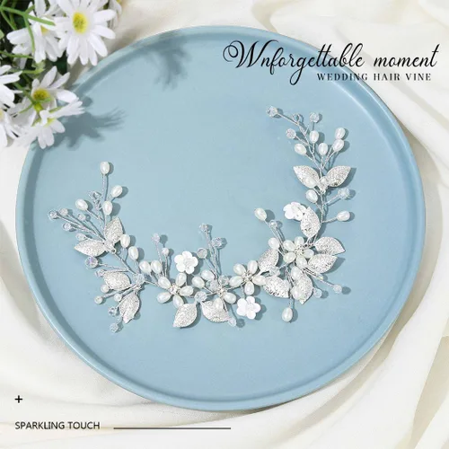 Vista 2 de Yean Diadema de boda de flores, piezas para el cabello, accesorios