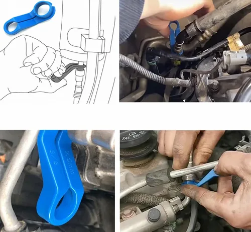 Vista 2 de CXGS Herramienta de desconexión de línea de combustible de CA, 7 piezas, línea de combustible universal de desconexión rápida, kit de manguera