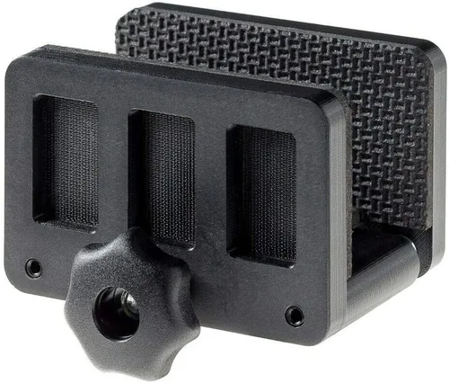 Vista 2 de Rifle Saddle Mount Rifle Clamp Adaptador de montaje de trípode Soporte de disparo de trípode preciso (negro)
