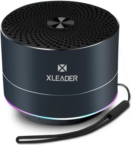 Vista 10 de Mini altavoz Bluetooth para la ducha, altavoz impermeable IPX6, con luces RGB, micrófono, cordón de silicona portátil, ventosa, sonido claro