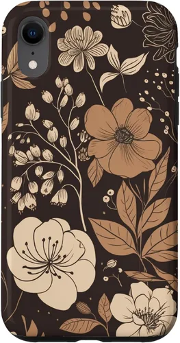 Vista 25 de Hazelnut Brown Wildflower Floral Flower Design Case for iPhone 17