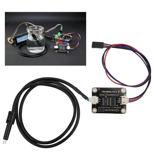 Vista 4 de Garosa Sensor de conductividad de agua, probador de monitoreo de calidad líquida hidropónica con sonda impermeable para uso doméstico