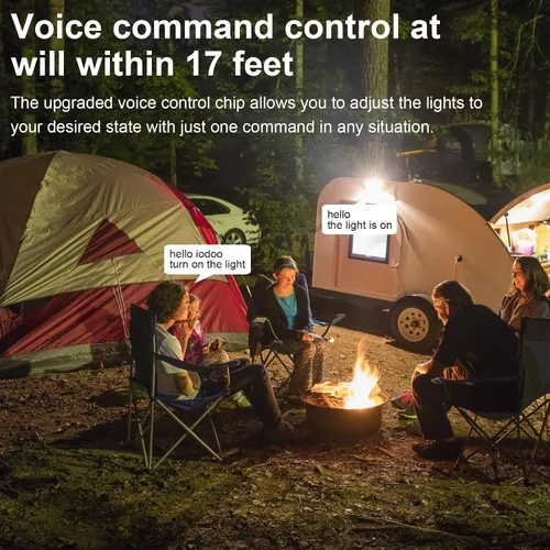 Vista 2 de 10000mAh recargable 4000LM luz de camping con control de voz