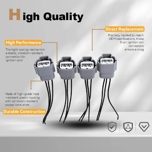 Vista 5 de 4 PCS Conectores de Arnés de Cableado de Bobina de Encendido Aptos para Nissan Altima Sentra Infiniti Suzuki