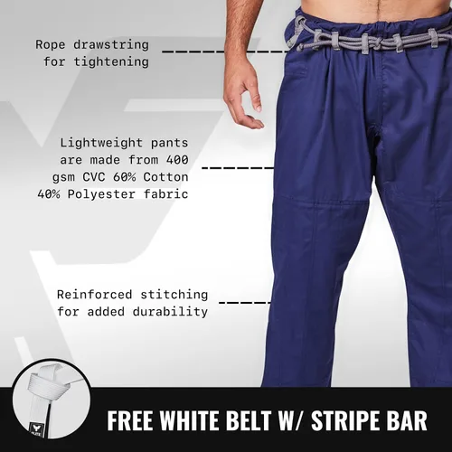 Vista 4 de Elite Sports Kimono para hombres aprobado por la IBJJF (Federación Internacional de Jiu Jitsu Brasileño) de tela pre-encogida para Jiu Jitsu