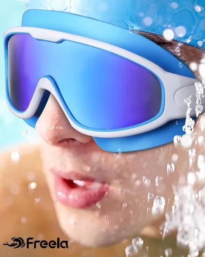 Vista 7 de Freela 2 Pack Swim Goggles for Adult Men Women,180°Wide Vision Anti-fog UV Protection No Leak Clear Swimming Goggles