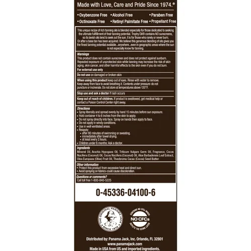 Vista 7 de Panama Jack Trophy Suntan Oil Spray, SPF 0, 5.5 onzas (paquete de 1)