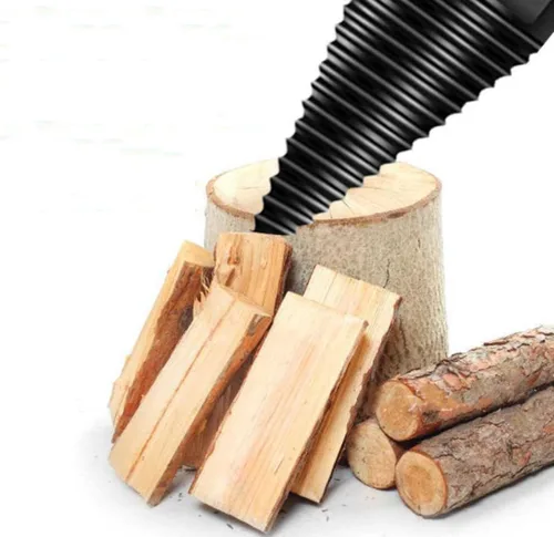 Vista 6 de Broca de madera pesada, divisor de leña en U, rosca antideslizante, tornillo en U, tornillo de división de cono, destornillador de cono de madera