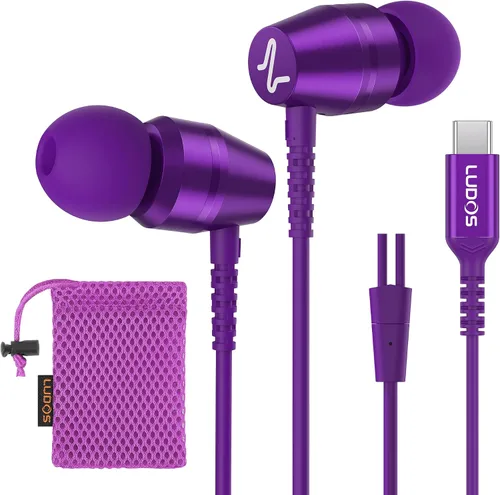 Vista 23 de LUDOS OMNITONE Auriculares con cable in-ear, 5 años de garantía, auriculares con micrófono, conector de 3.5 mm, auriculares con cable
