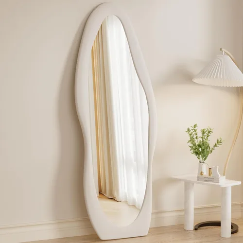 Vista 15 de Rowjut Espejo de pared en forma de arco de 30 x 20 pulgadas, espejo decorativo de pared y baño con marco de hierro, espejos de pared superior