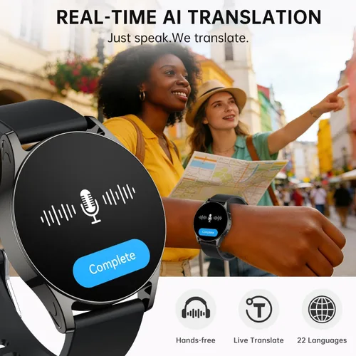 Vista 3 de Reloj inteligente para mujeres y hombres, rastreador de actividad AMOLED de 1.614 in para Android iPhone con pantalla siempre encendida, más de 150