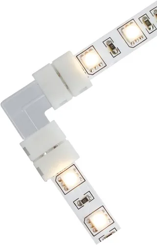 Vista 5 de LightingWill Paquete de 10 unidades de conector de tira LED de 2 pines a presión en forma de L para esquina en ángulo recto o conexión de giro de 10