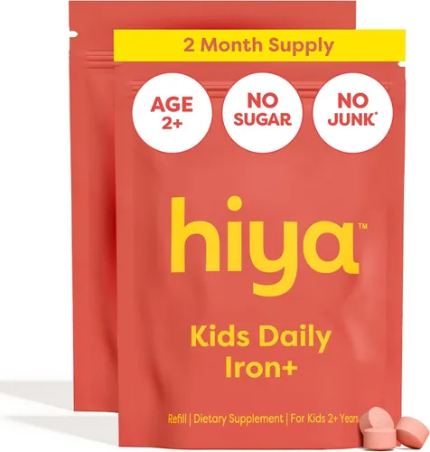 Vista 9 de Hiya - Suplementos de hierro para niños, masticables, vitamina C, sin OMG, 30