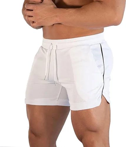 Vista 2 de Shorts for Men Running Lightweight Gym Shorts Athletic Workout Bodybuilding Training 3 Inch Breathable Shorts with Pockets