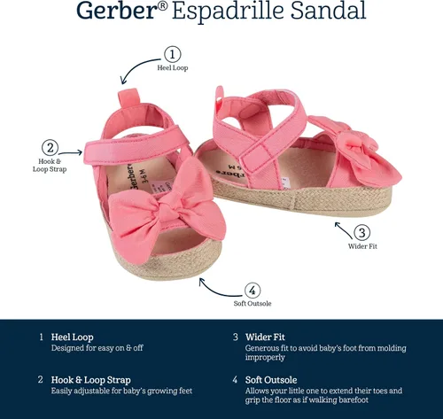 Vista 6 de Gerber Sandalia unisex para niños con alpargata