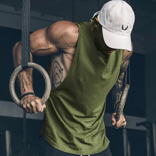 Vista 3 de COOFANDY Camiseta sin mangas de entrenamiento para hombre, paquete de 2 camisetas sin mangas para gimnasio y culturismo