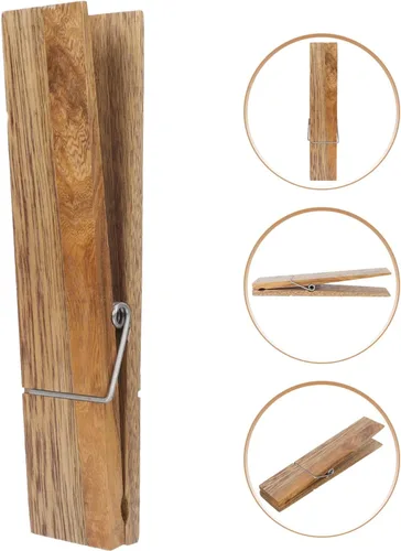 Vista 6 de Cabilock 2 ganchos de playa para toallas artesanales para colgar en la pared, colgador de pared con forma de pinza para la ropa, alfileres grandes