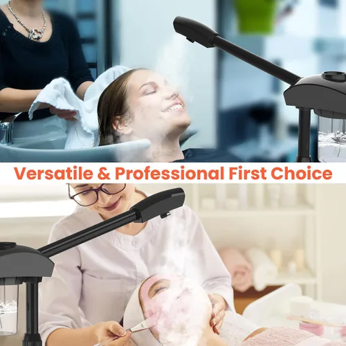 Vista 7 de TASALON Vaporizador facial iónico, vaporizador facial de ozono caliente para cara, vaporizador esteticista para salón de belleza y spa, vaporizador