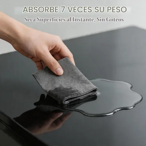 Vista 7 de Paquete de 10 paños de limpieza de microfibra, toallas de limpieza de vidrio gruesas sin rayas y sin pelusas, paños lavables reutilizables