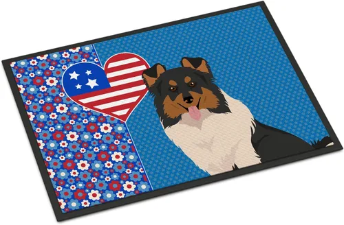 Vista 153 de Caroline's Treasures WDK5119JMAT Airedale Terrier USA - Tapete para interiores o exteriores, 24 x 36 pulgadas, tapete para puerta delantera