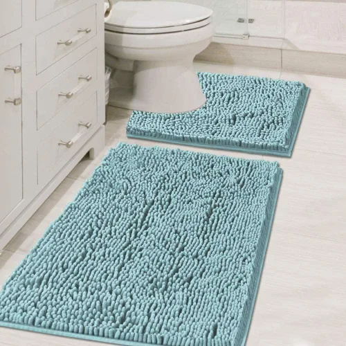 Vista 19 de H.VERSAILTEX Alfombras de Baño para Baño Antideslizantes de Felpa Chenille Extra Suaves y Absorbentes para Cuarto de Ducha Lavables a Máquina