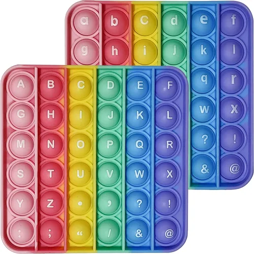 Vista 9 de Juguete Fidget Pop del Alfabeto Letras ABC Números Juguetes de Aprendizaje y Educativos Cuadrados Juguetes Sensoriales Tablero Popper Juegos Regalos
