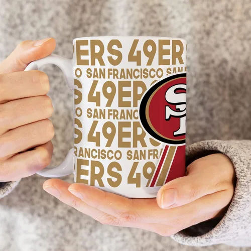 Vista 3 de Rico Industries NFL Football 15 oz White Ceramic Mug