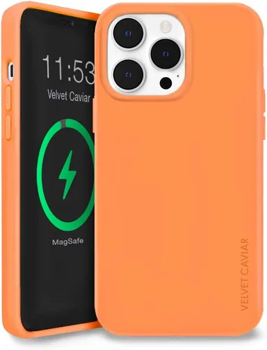 Vista 10 de VELVET CAVIAR Funda de silicona MagSafe compatible con iPhone 14 Pro Max, anillo magnético integrado, forro de microfibra