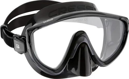 Vista 2 de CRESSI Máscara de esnórquel cómoda de una sola lente para adultos y snorkel seco - Tino & Scilla: Hecho en Italia