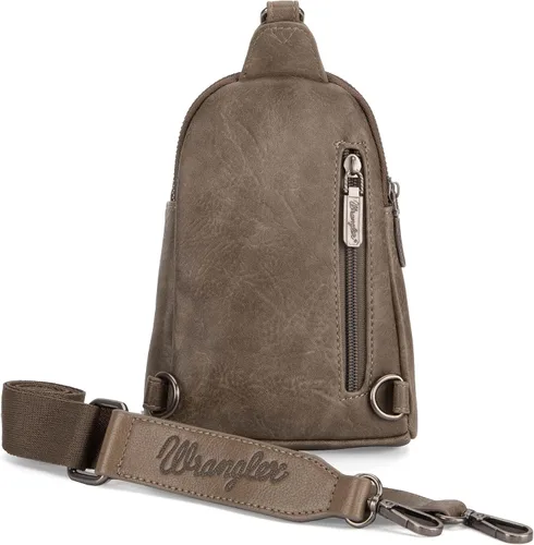 Vista 3 de Wrangler Bolso bandolera para mujer con correa desmontable, gris claro (A-Light Gray)