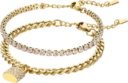 Vista 3 de THCN Women's Gold Watch & Bracelets Set, Ladies Dainty Watches Jewelry for Women with Crystal Bezel & Adjustable Bracelets, Luxury Jewelry Gift Set
