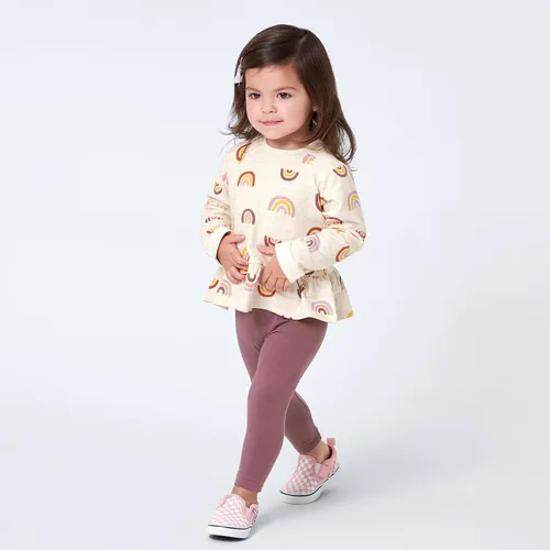 Vista 4 de Gerber Conjunto de 2 piezas con cintura peplum para bebés y niñas pequeñas