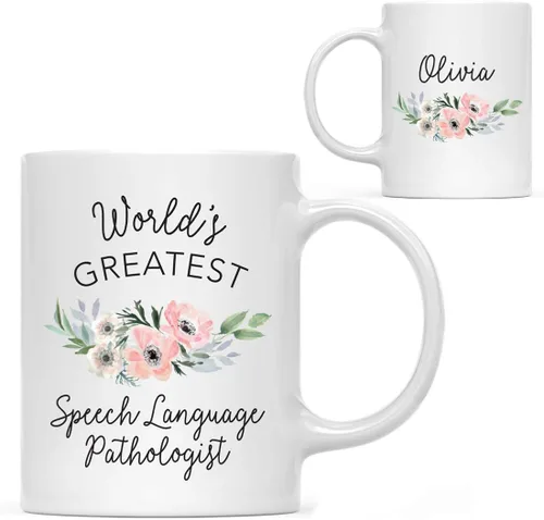 Vista 30 de Andaz Press Taza de café personalizada de 11 onzas, taza ejecutiva de relaciones públicas más grande del mundo, flor de anémona rosa, 1 paquete