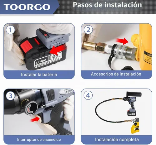 Vista 4 de Bomba hidráulica eléctrica, salida de aceite ZG3/8", tubo de 2.3 pies